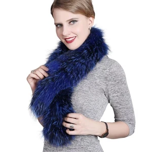 Sciarpa invernale donna vera pelliccia di volpe lavorata a maglia spessa calda peluche collo avvolgente - Foto 1 di 28