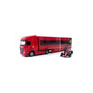 Burago 1/43 2024 Ferrari Iveco Race Transporter - Picture 1 of 6