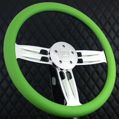 Volante Forever Sharp 18" Big Rig verde Kenworth & Peterbilt 2014+ T03 Foto 1 de 4