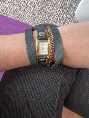 La Mer коллекции кожи Золотая цепочка надежном часы браслет нуждается аккумулятор - Изображение 1 из 3