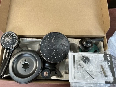 Новый MOEN 82610BRB Brecklyn двойной 6-спрей душ с ручной душ и клапан бронза B122 - Изображение 1 из 3