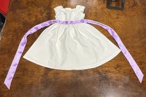 American Girl (Doll) dress white With Bow and purple sash - Picture 1 of 6