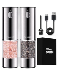 Upgraded Larger Capacity Electric Salt and Pepper Grinder Set Rechargeable wi... - Picture 1 of 8