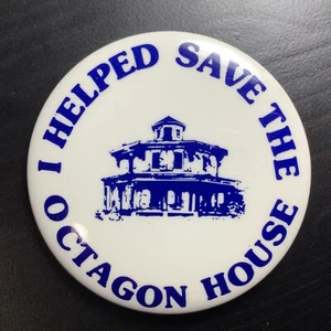 I Helped Save The Octagon House Washington Michigan Pinback Button Badge - Picture 1 of 3