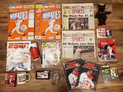 Лот сувениров Mark McGwire St Louis Cardinals 70 журнал кружка пшеницы чашка - Изображение 1 из 4