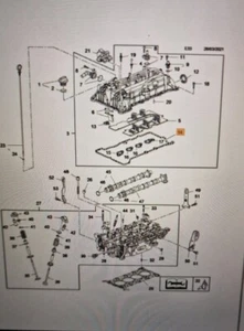 GENUINE VAUXHALL ASTRA K 1.4 CAMSHAFT CASE TO CYLINDER HEAD GASKET 12649041 - Picture 1 of 2