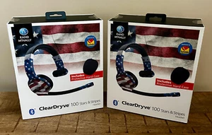 ClearDryve 100 Wireless Bluetooth Headset Stars & Stripes BRAND NEW SET OF 2 - Zdjęcie 1 z 2