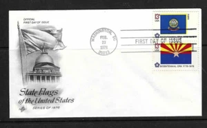 USA SC # 1675, 1680 State Flags / Idaho, Arizona . Artcraft Cachet - Picture 1 of 1
