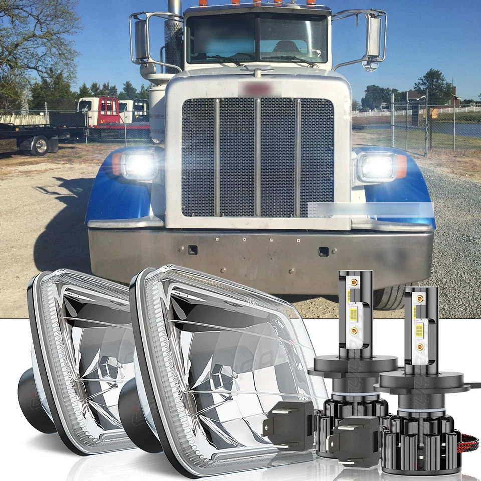 5x7 7x6 LED Headlights Hi-LO Beam Fit Peterbilt 365 367 2008 2009-2017 Truck - Image 1 of 4