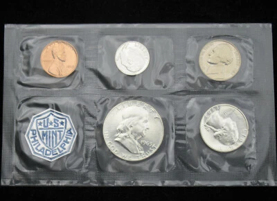 VINTAGE 1963 PHILADELPHIA MINT COIN PROOF SET UNCIRCULATED USA 3 SILVER COINS  - Image 1 of 4