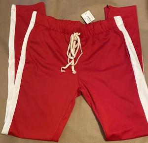 NWT!! Epitome Trading Inc Red/White Techno Track Pants Men Size Small Retail $45 - Picture 1 of 9