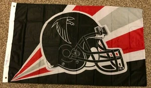 ATLANTA FALCON HELMET BLACK FALCON EMERSON 3x5 flag superior GENUINE NFL Lic us - Picture 1 of 3