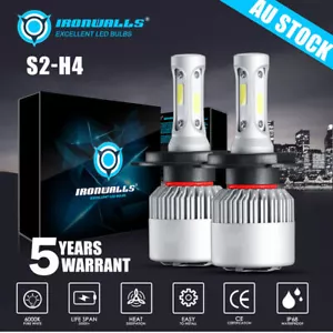H4 9003 Headlight Globes Kit LED Hi-Low beam For Mitsubishi Triton MN 2009-2015 - Picture 1 of 12