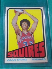 1972 Topps Basketball #195 Julius Erving Dr J Rookie Card  RC Philadelphia 76ers