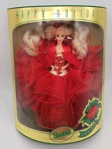 Muñeca Barbie Mattel Felices Fiestas Edición Especial 1993 Rojo Poinsettia Caja Sellada - Imagen 1 de 8