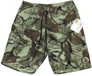MEN'S VOLCOM marguro BOARDSHORTS camo green SWIM SUIT TRUNKS $53 size 28 - Picture 1 of 1