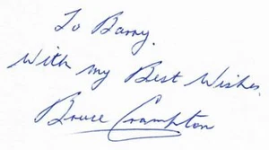 "PGA Champion" Bruce Crampton Hand Signed 3X5 Card - Picture 1 of 1