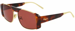 Salvatore Ferragamo SF267S-723 Women's Gold/Tortoise Sunglasses Brown Lenses - Picture 1 of 1