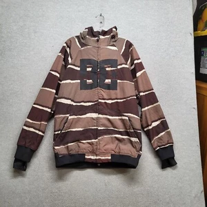 DC Shoes Men Jacket Medium Brown Ski Winter Snowboard Full Zip Y2K - Picture 1 of 8