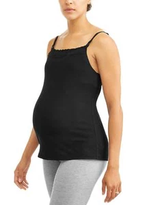 Maternity Nursing Cami Bra with Lace Trim Black Size S    --A8-- - Picture 1 of 3