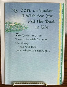 Vintage Blue Mountain Arts Greeting Card "My Son, On Easter I Wish For You..." - Picture 1 of 3