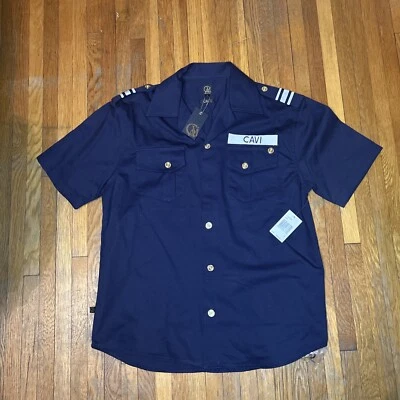 VINTAGE Cavi Nautical Shirt Mens Size Small Blue Gold Button Up Sailor - Image 1 of 4