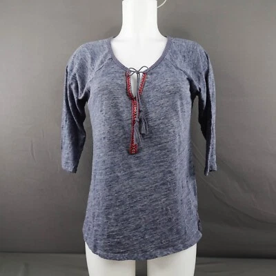 Top Lucy Laurel Mujer Medio Azul Tejido Boho Borlas Indie Informal Suavegirl Foto 1 de 4