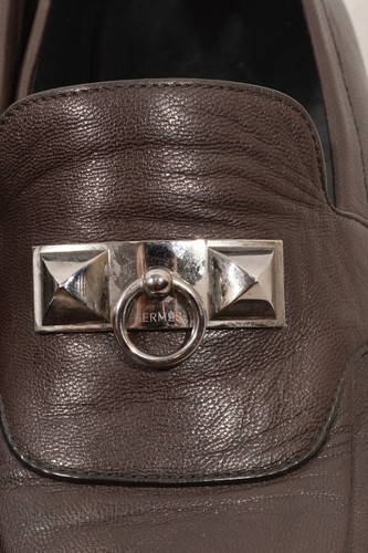 HERMÈS Mocassini HERMES BLAISE pelle 42 8UK 9US scarpe uomo 100% autentici