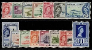 CAYMAN ISLANDS QEII SG148-161a, 1953-62 complete set, M MINT. Cat £120. - Picture 1 of 1