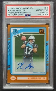 2024 PANINI CHIARAMENTE DONRUSS 66 🏈🏈 XAVIER LEGETTE AUTOGRAFO-ARANCIONE SP/249 - Foto 1 di 3