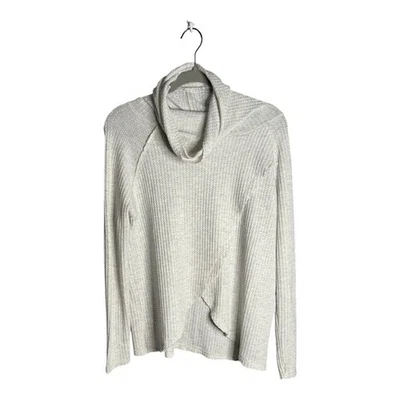 Suéter Sweet Romeo Gris Claro Tejido Waffle Capucha Cuello Talla Mediana Foto 1 de 4