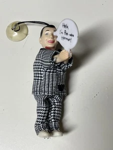 RARE Vintage Pee-Wee Herman Clip-On Doll 4.5" with Suction Cup Hanger - Picture 1 of 8