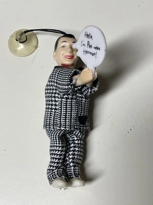 RARE Vintage Pee-Wee Herman Clip-On Doll 4.5" with Suction Cup Hanger - Image 1 of 4