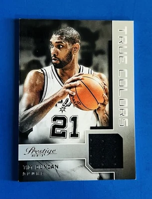 2012-13 Prestige Tim Duncan Spurs True Colors Game Worn Jersey Card #17 - Image 1 of 2