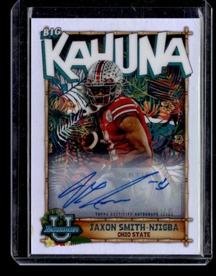 2022 Bowman University Chrome Jaxon Smith-Njigba The Big Kahuna Auto #/150 - Image 1 of 2