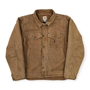 Chaqueta Carhartt Berwick Y2K Ropa de Trabajo Forrada de Vellón Marrón Para Hombre Grande - Imagen 1 de 9