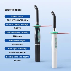 Dental Wireless Cordless LED Cure Curing Light Lamp for Dentist UV 2200mAh - Picture 1 of 35