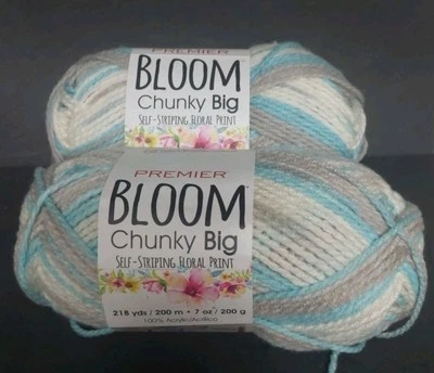 Premier Bloom Chunky Yarn-Bluebell- 批量 2 - 218 码 - 7 盎司 - 散装 — 第 1/4 张图片