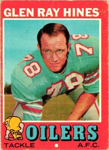 GLEN RAY HINES 1971 Topps Football #219  FREE SHIPPING B15R2S14P6
