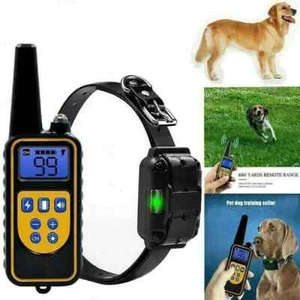 COLLARE 800M IMPERMEABILE TELECOMANDO CANI SCOSSA ELETTRICO ADDESTRAMENTO LCD IT - Foto 1 di 4
