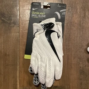 Nike Vapor Knit Football Skill Receiver Gloves White Grey Black Adult Size Small - Picture 1 of 3