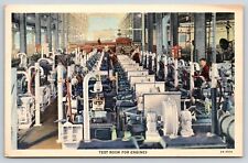 Peoria Illinois~Caterpillar Factory Interior~Test Room For Engines~1936 Linen PC