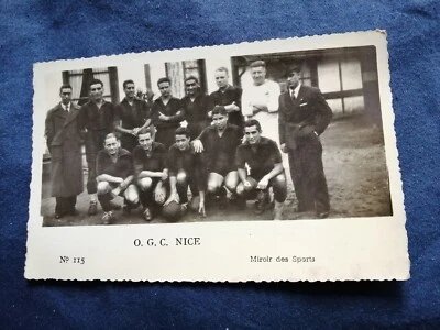 Superbe très rare carte photo sportive de football  l'OGC Nice des années 40-50 - Photo 1/2