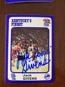 Kentucky Wildcats jack Goose Givens signed Card