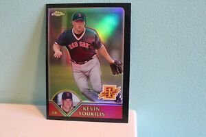 2003 Topps Chrome Black Refractor 216 Kevin Youkilis Rookie 027/199 Red Sox RC