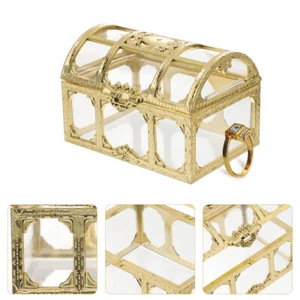 2 Pcs Crystal Box Toys Child Small Clear Plastic Treasure Chest Keepsake - Bild 1 von 11