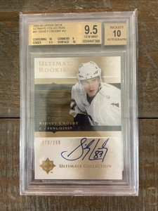 2005-06 ULTIMATE COLLECTION SIDNEY CROSBY RC AUTO 78/299 BGS 9.5 GEM MINT /10 AU