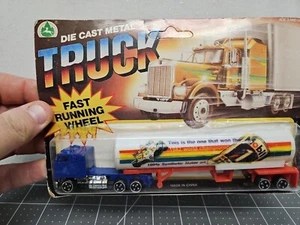 VINTAGE DIECAST METAL TRUCK OIL TANKER SUPER GAS TRAILER 1:72 NEW Mobile 1 - Picture 1 of 4