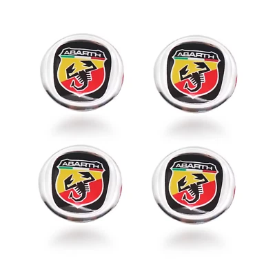 THE SPEED SHOP 2x Abarth Fernschlüssel Abzeichen Logo Button 14mm für 500 595 695 124