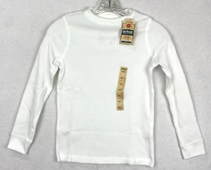 Urban Pipeline Youth S Very White Thermal Waffle-Knit Long Sleeve Shirt NEW - Picture 1 of 7